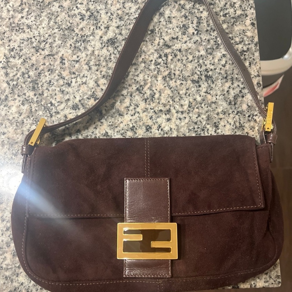 Suede Fendi baguette